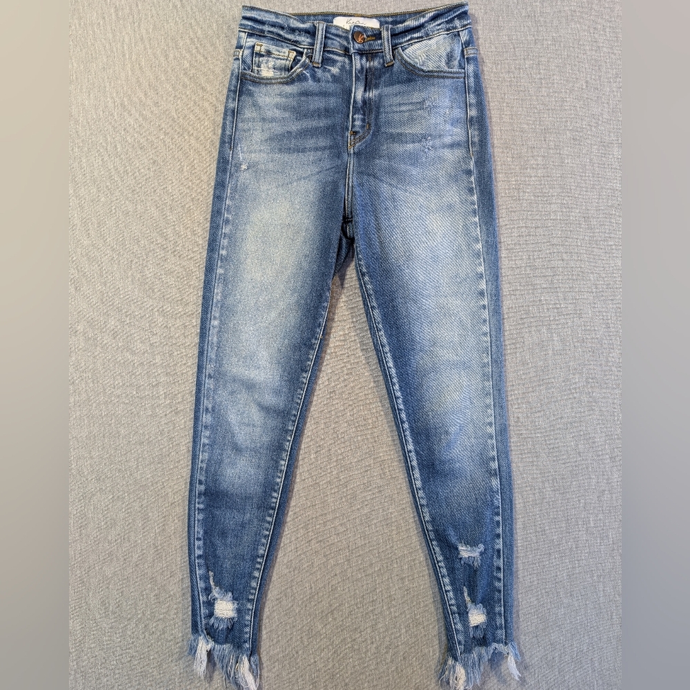 Kancan Signature Kurvy Ultra High Rise Jeans Women's 25 Skinny Distressed